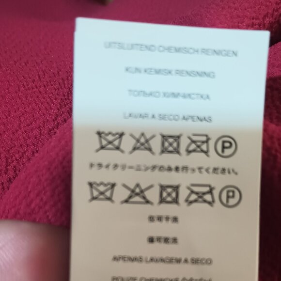 Michael Kors Pleated Back Blouse L Magenta with Black Lace Yoke Short Sleeve Top - Picture 12 of 12